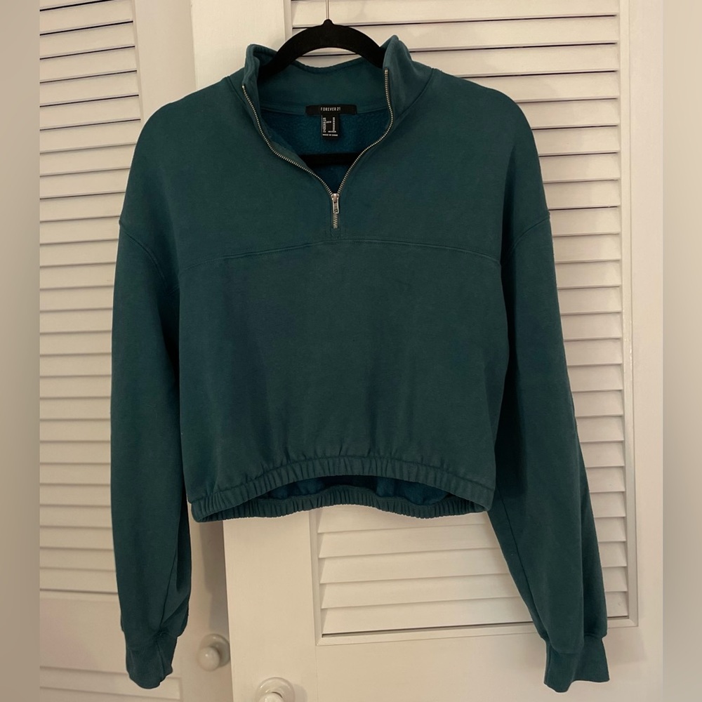 Forever 21 Cropped Quarter-Zip